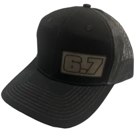 6.7 Leather patch Snapback Trucker Hat