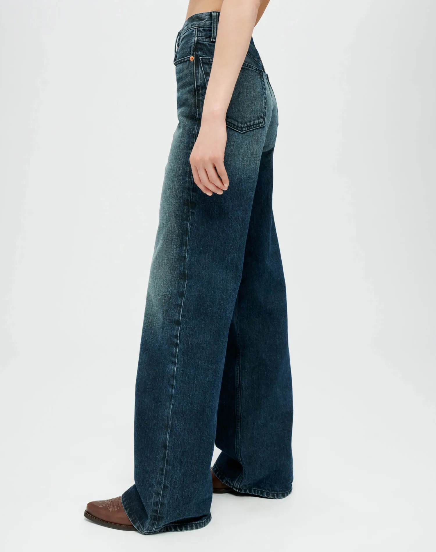 70s Ultra High Rise Wide Leg - Midnight