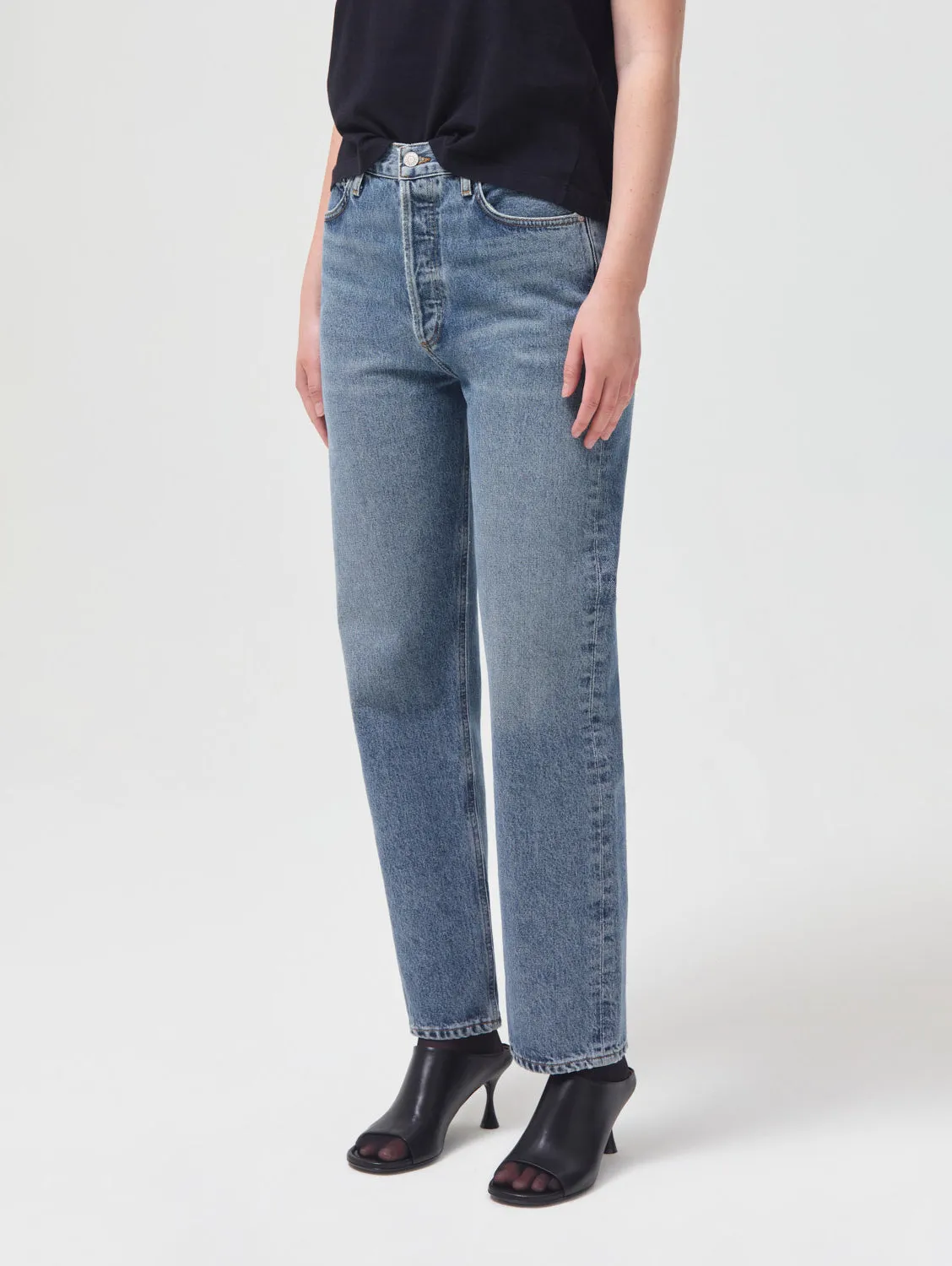 90's Pinch Waist High Rise Straight Jean - Navigate