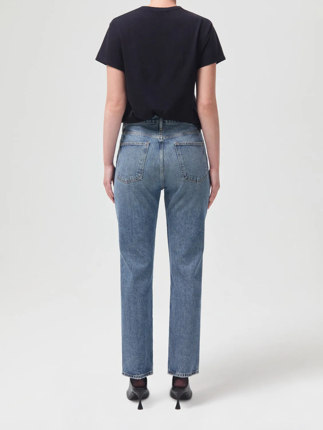 90's Pinch Waist High Rise Straight Jean - Navigate