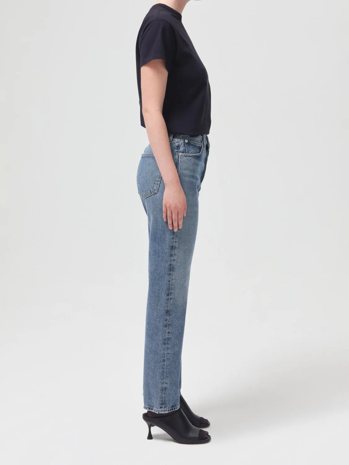 90's Pinch Waist High Rise Straight Jean - Navigate