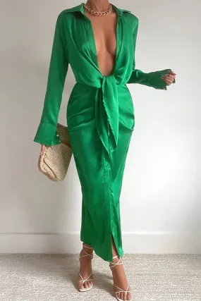 Aja Midi Dress - Green