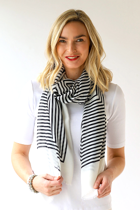 Archer House Scarf - Symmetrical Black