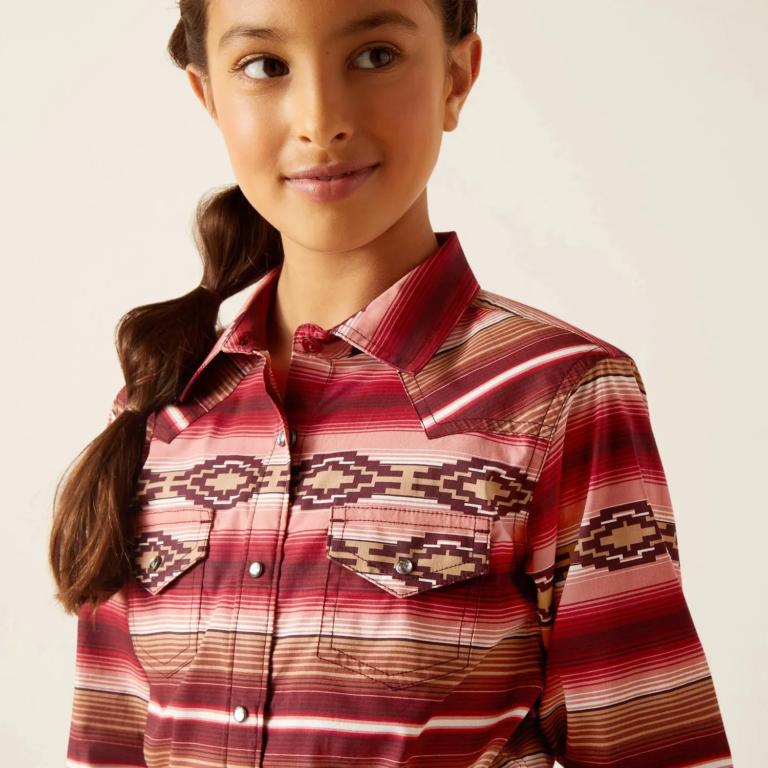 Ariat Girl's Blush Serape Snap Shirt