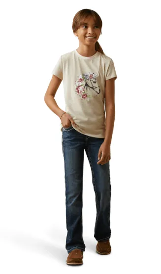 Ariat Girl's Flora Oatmeal Tee 10043740