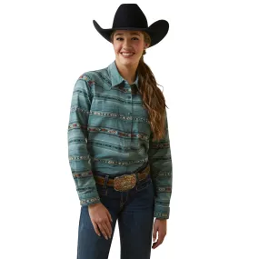 Ariat Womens REAL Gemstone Stripe Billie Jean Long Sleeve Shirt