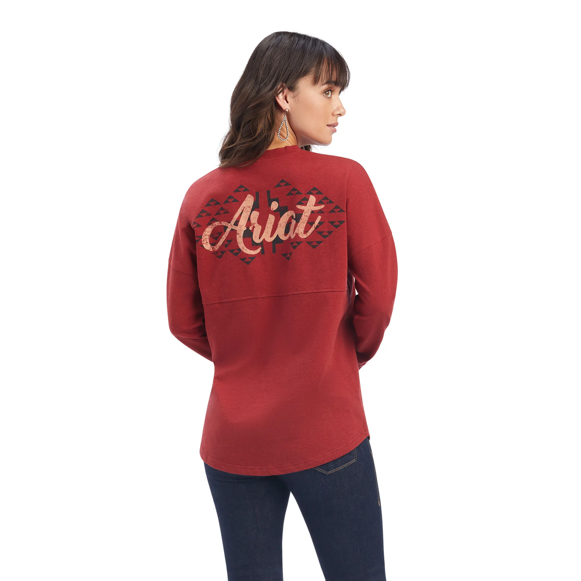 Ariat Womens REAL Oversized Graphic Long Sleeve Shirt