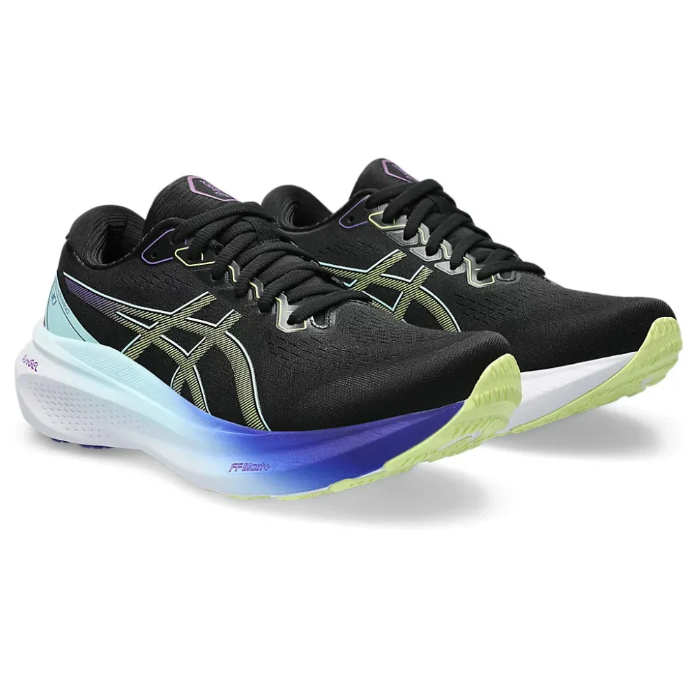 ASICS Women's Gel Kayano 30 Running Shoe (Black/Glow Yellow)