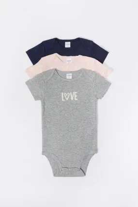 Baby Love Graphic Bodysuit (3 Pack)