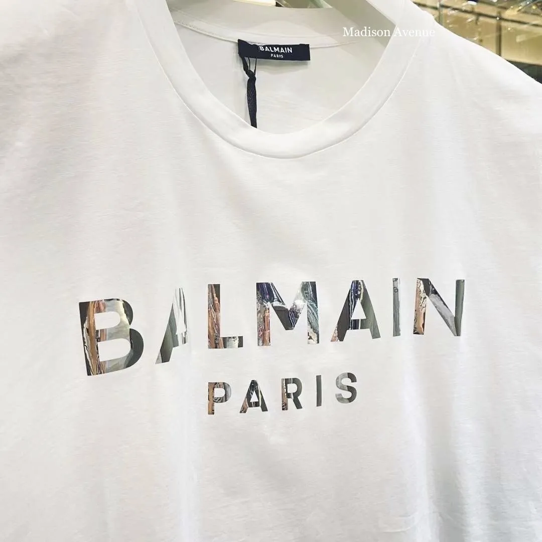 BALMAIN  |Street Style Logo Luxury T-Shirts