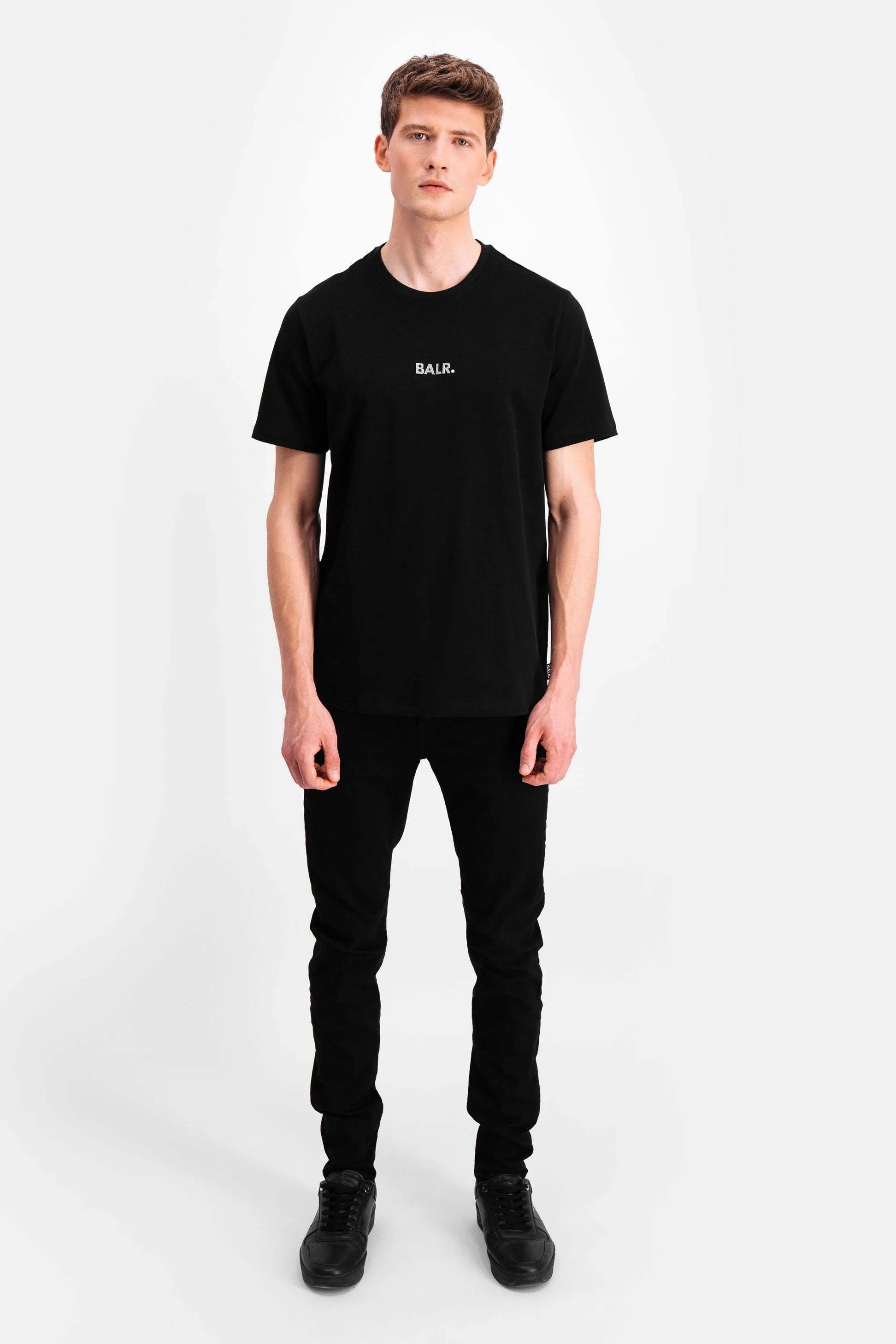 BALR  |Crew Neck Plain Cotton Short Sleeves Logo Crew Neck T-Shirts