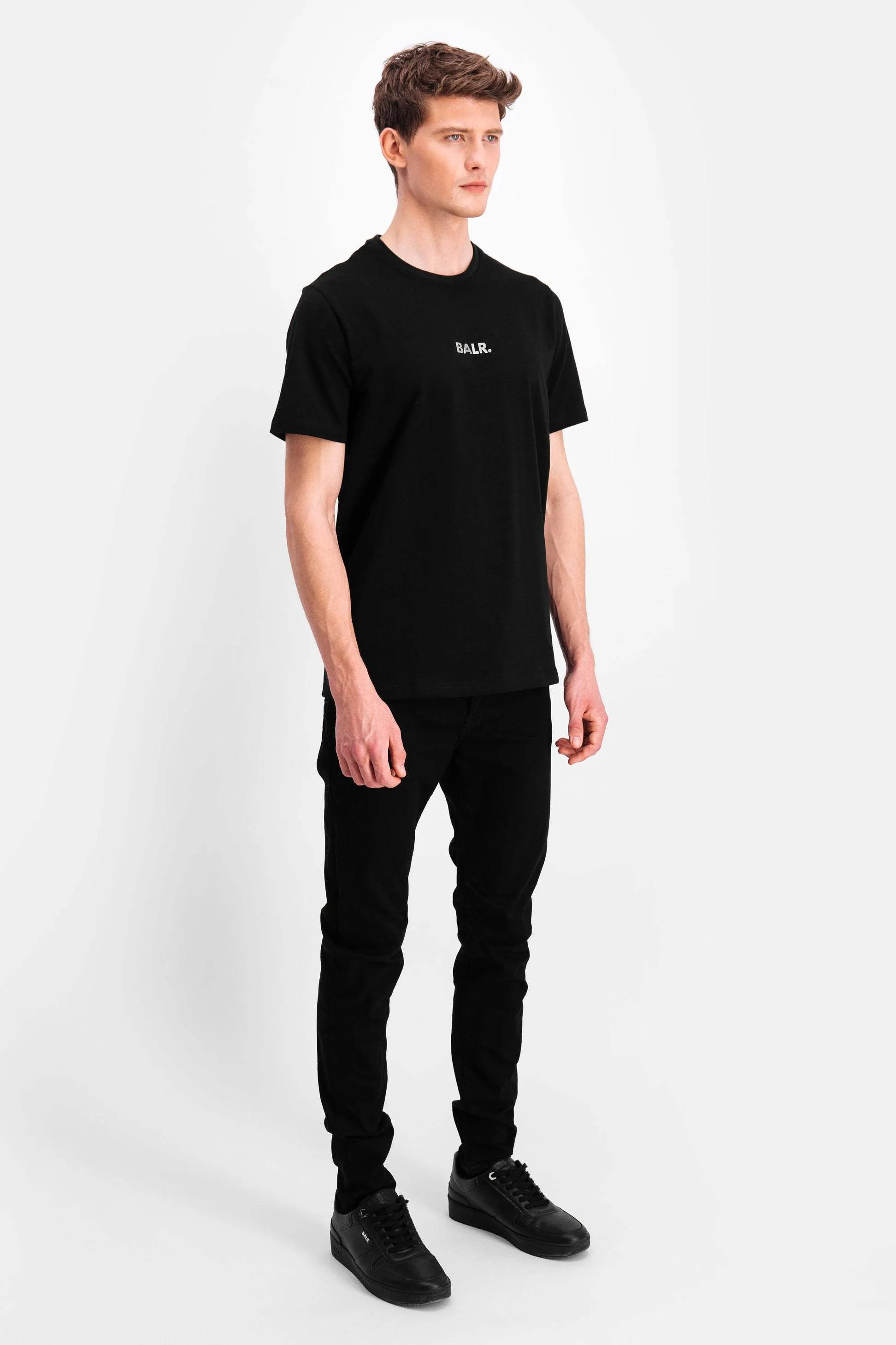 BALR  |Crew Neck Plain Cotton Short Sleeves Logo Crew Neck T-Shirts