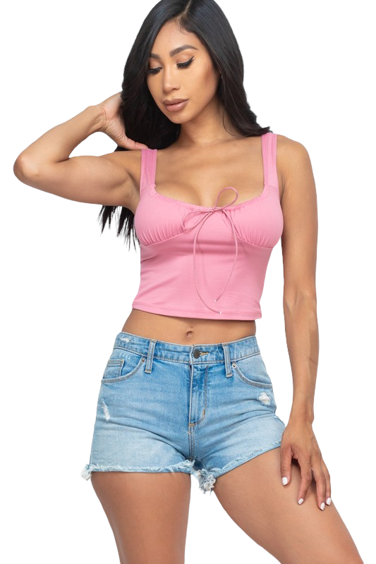 Bellesas Bow Tie Crop Top