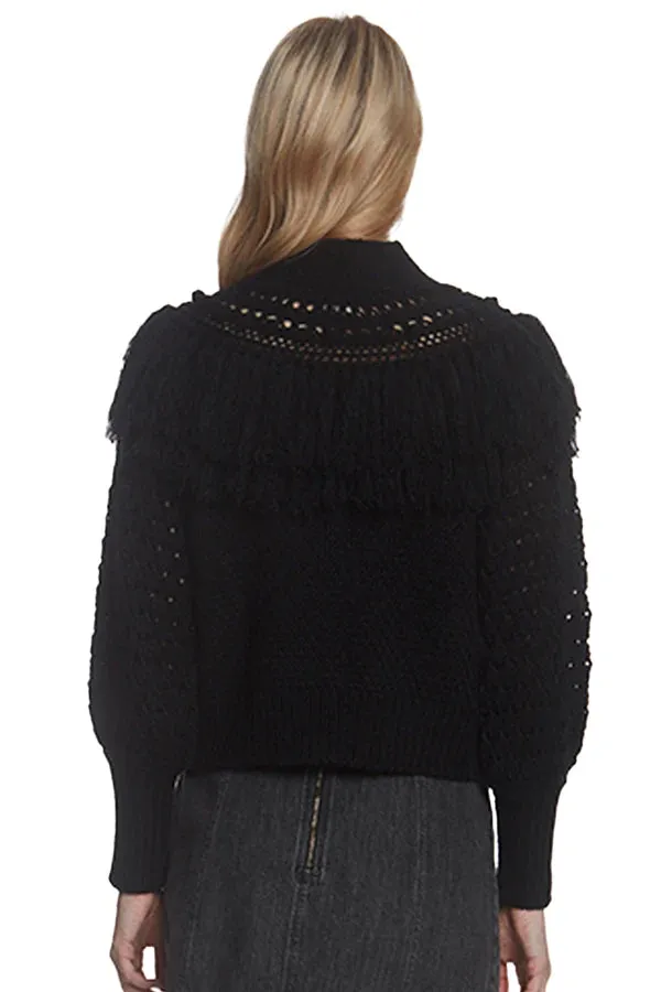 Black Fringe Sweater