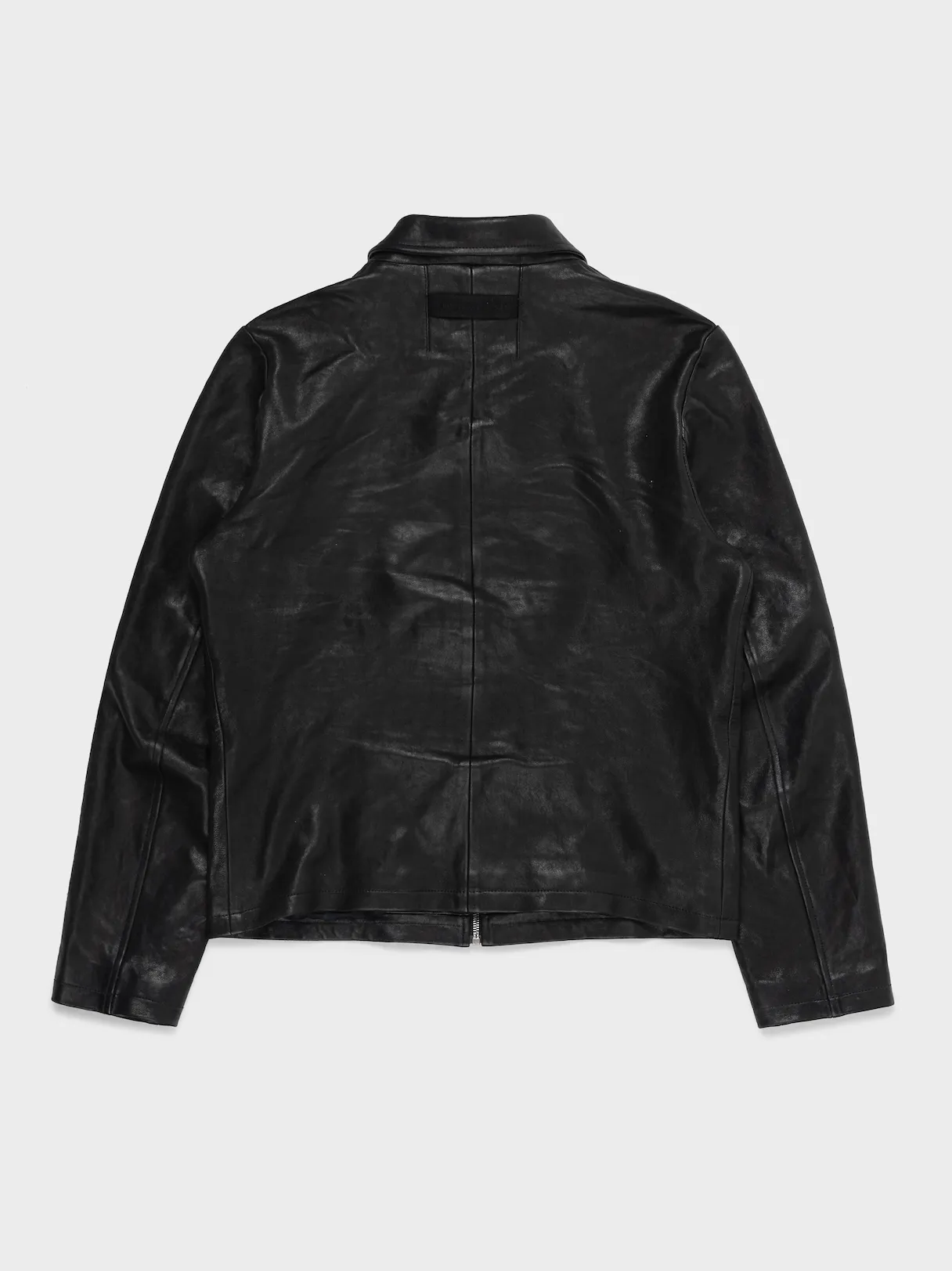 Burnt Leather Zip Jacket