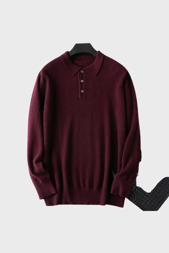 Cashmere Polo Sweater