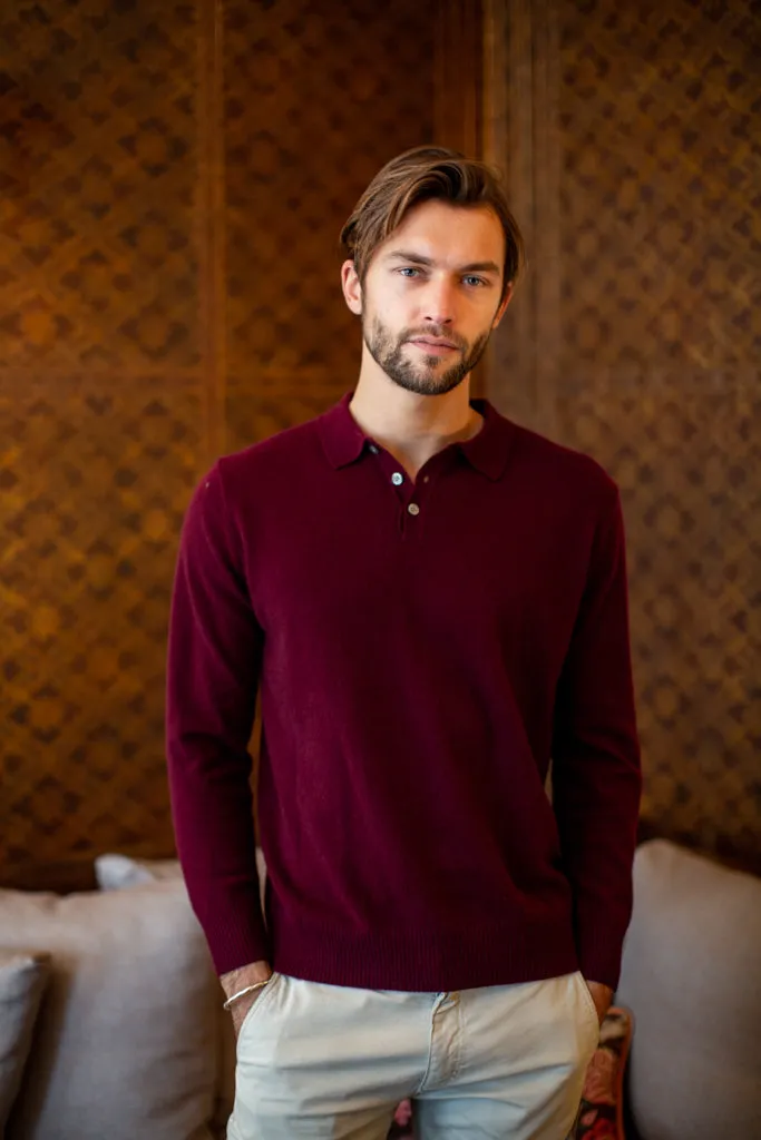 Cashmere Polo Sweater