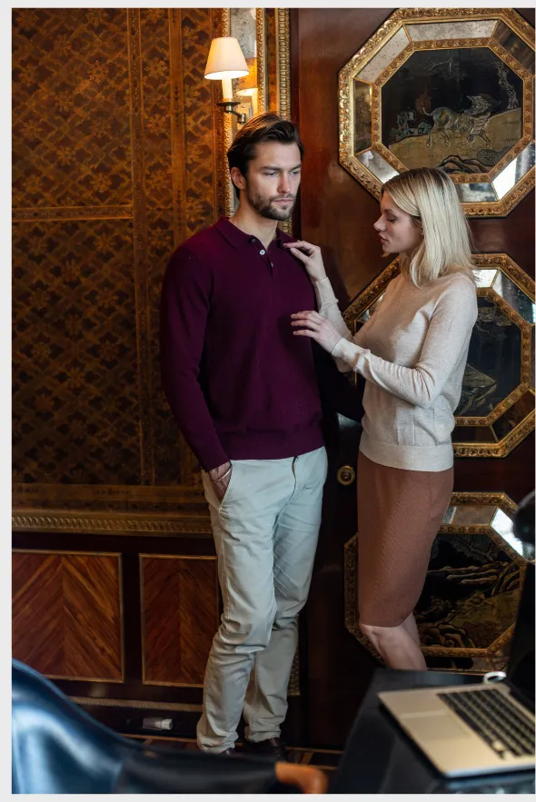 Cashmere Polo Sweater