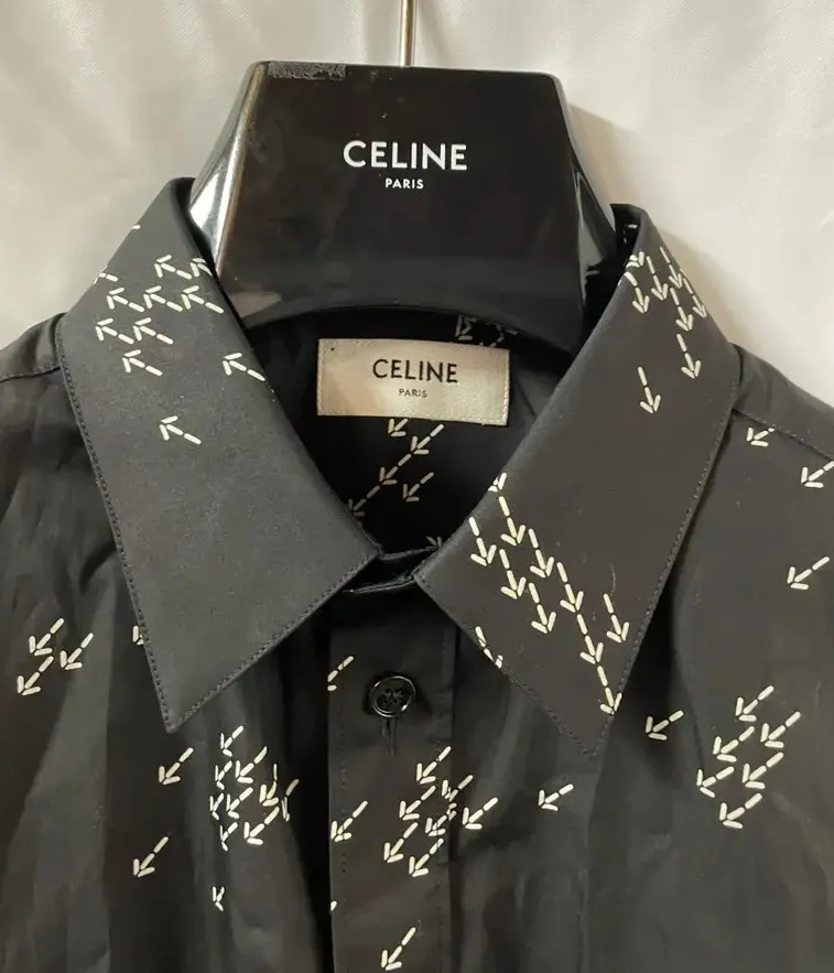 CELINE  |Street Style Long Sleeves Cotton Logo Luxury Outlet Shirts