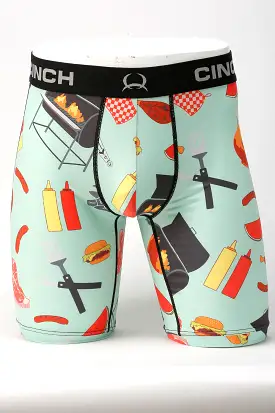 'Cinch' Men's 9 BBQ Boxer Briefs - Mint