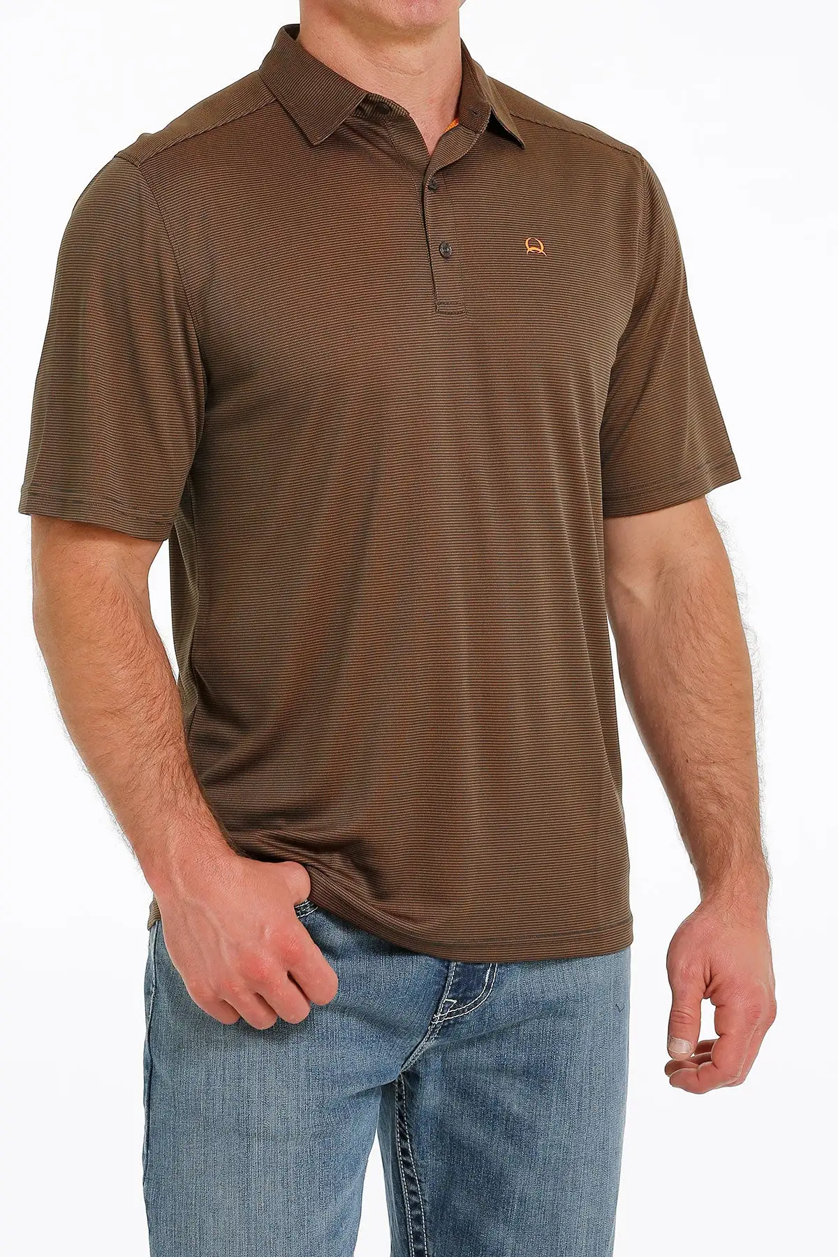 'Cinch' Men's Arenaflex Polo - Brown