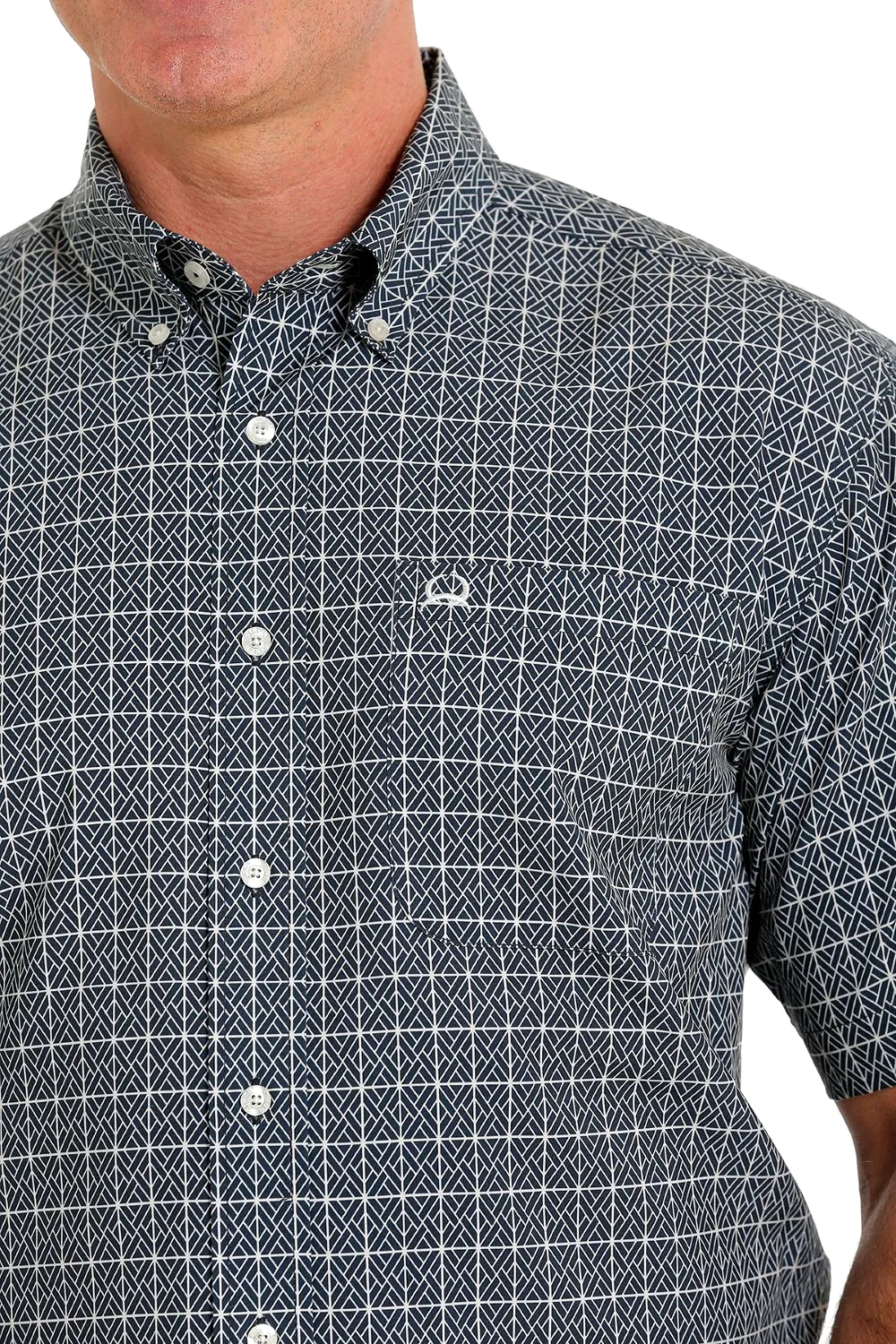 'Cinch' Men's ArenaFlex Print Classic Fit Button Down - Navy