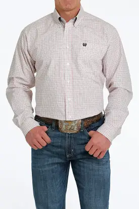 'Cinch' Men's Plaid Classic Fit Button Down - White