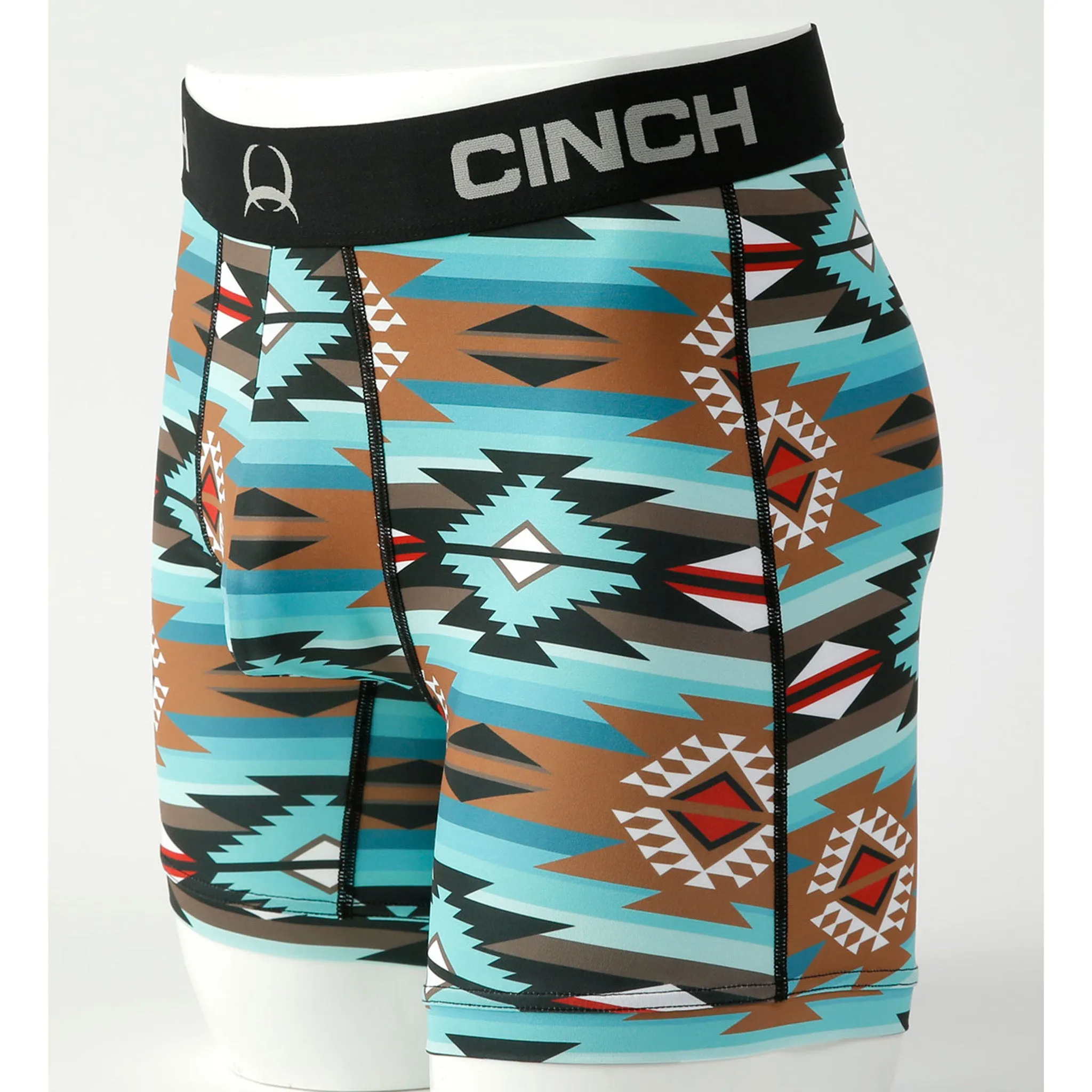 Cinch Men's Turquoise Aztec 6 Boxer Briefs