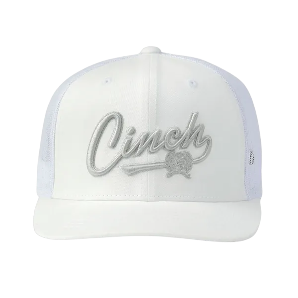 Cinch Men's White Flexfit Trucker Ball Cap MCC0760002