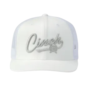 Cinch Men's White Flexfit Trucker Ball Cap MCC0760002