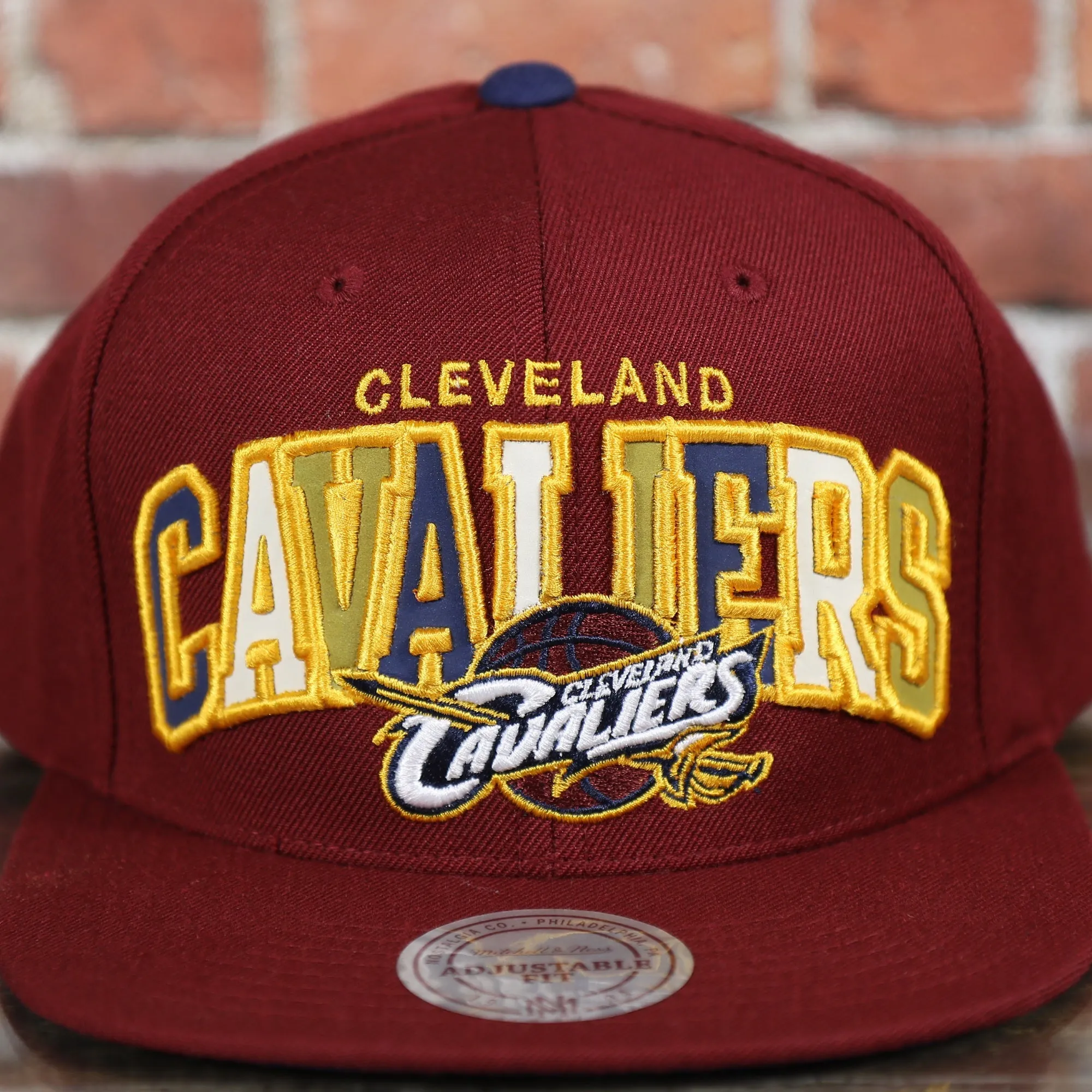 Cleveland Cavaliers Reflective Lettering Maroon Snapback Hat