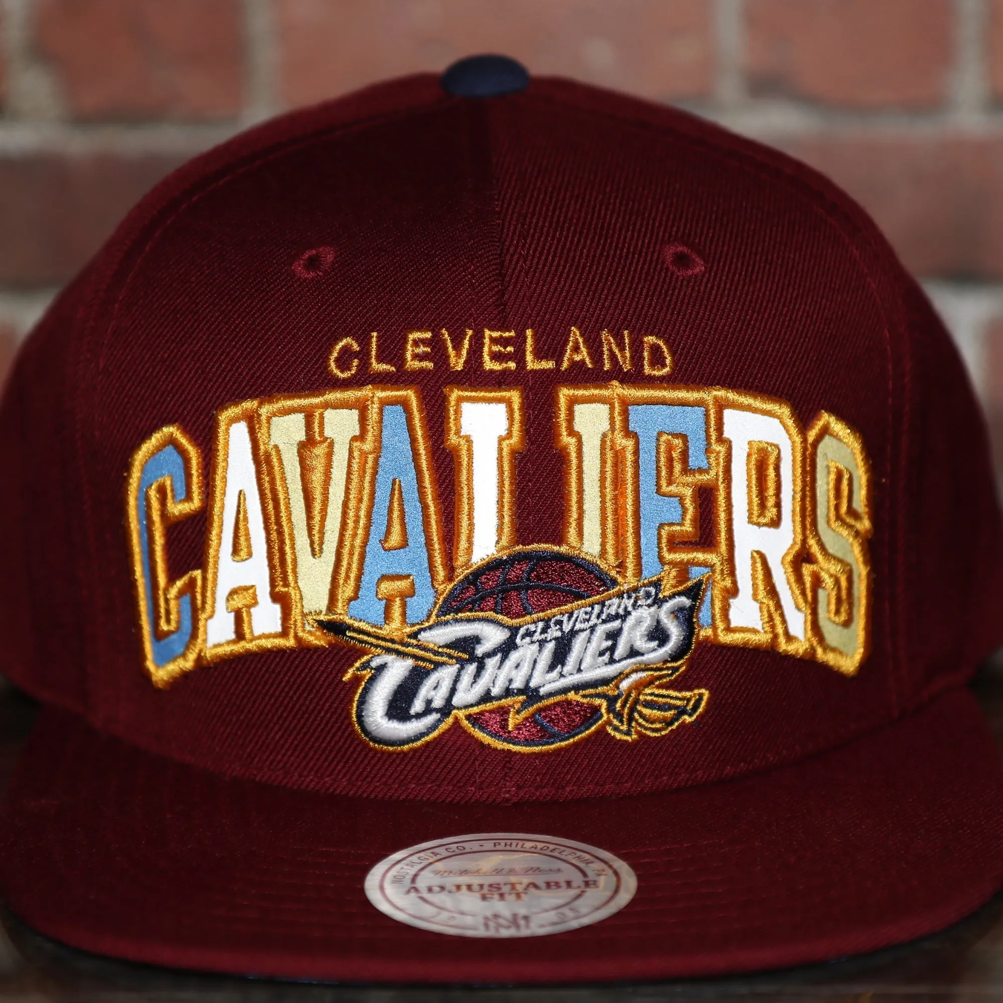 Cleveland Cavaliers Reflective Lettering Maroon Snapback Hat