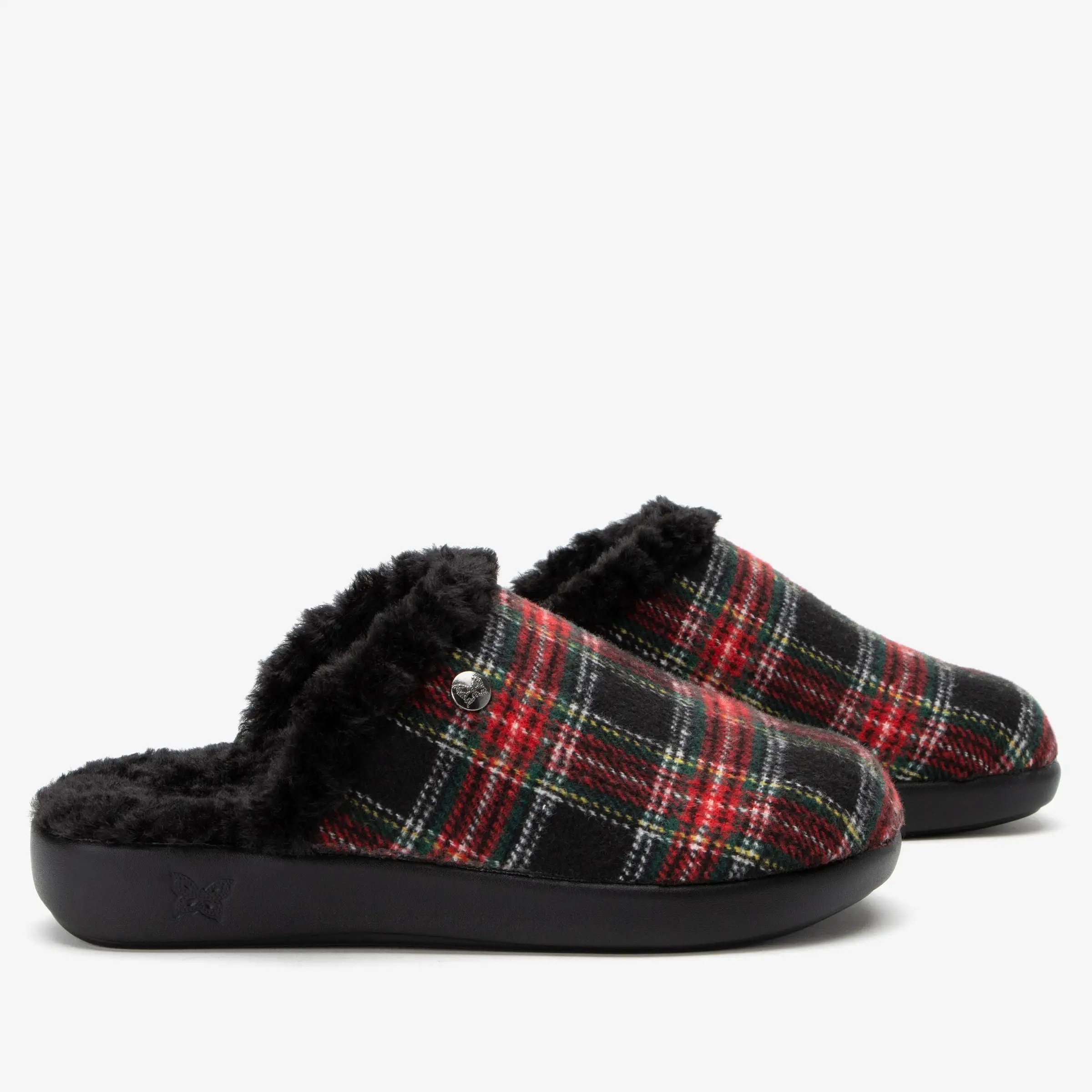 Comfee Plaidly Black Slipper