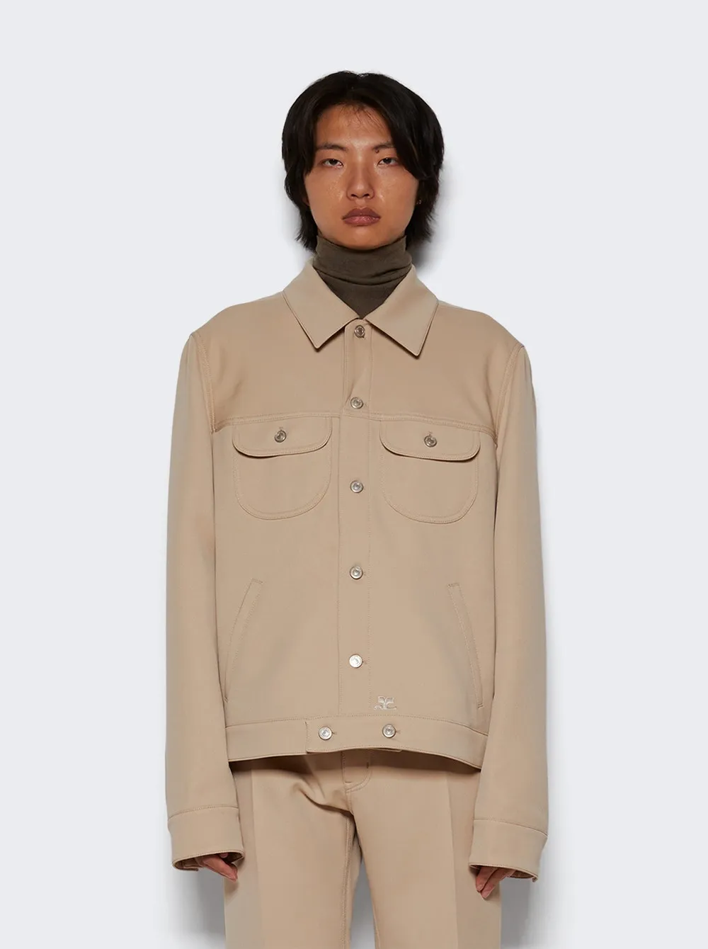 Courrèges   Twill Trucker Jacket Sand 