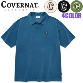 COVERNAT  |Unisex Street Style Plain Cotton Short Sleeves Logo Shirts