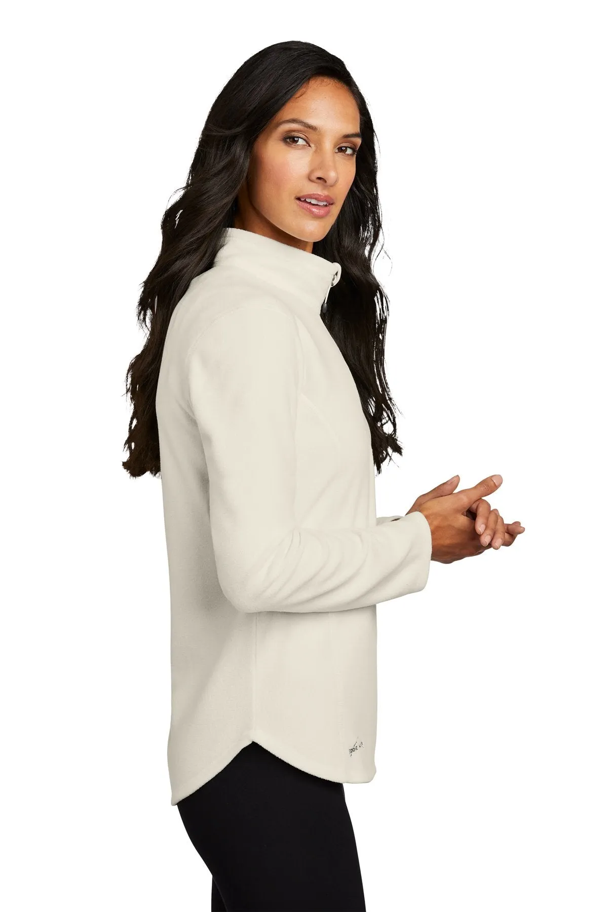 Eddie Bauer Ladies 1/2-Zip Microfleece Jacket EB227 Ivory