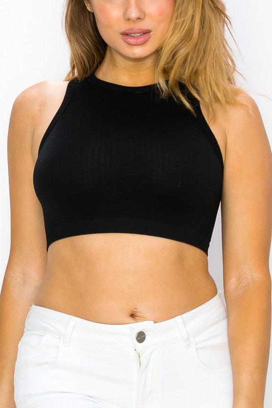 Feeling Pretty Texture Basic Crop Top