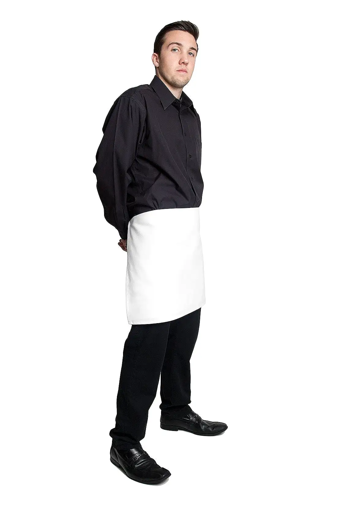 Fiumara Apparel White 4-Way Half Bistro Waist Apron 16 L X 28 W