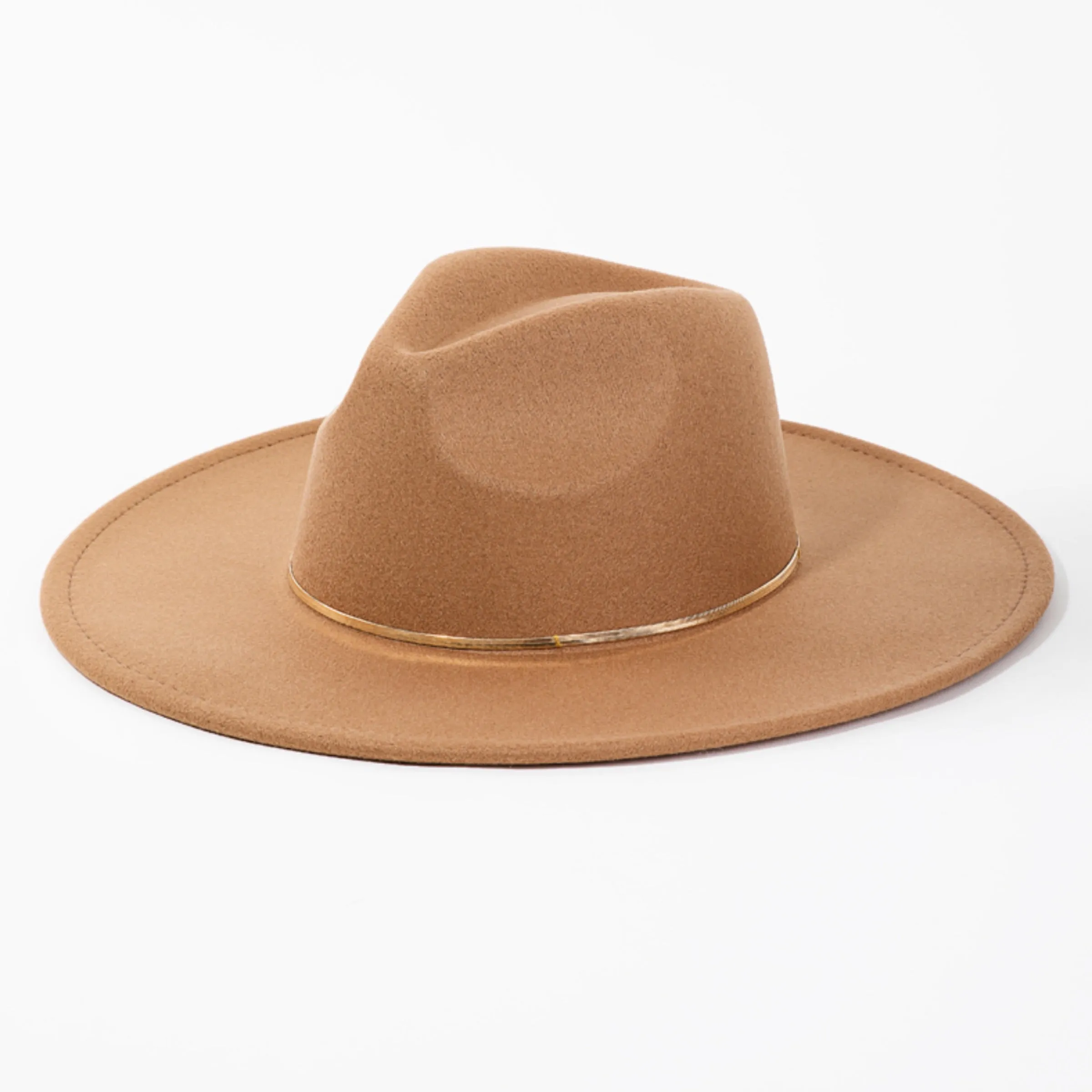 Flat Brim Herringbone Chain Hat