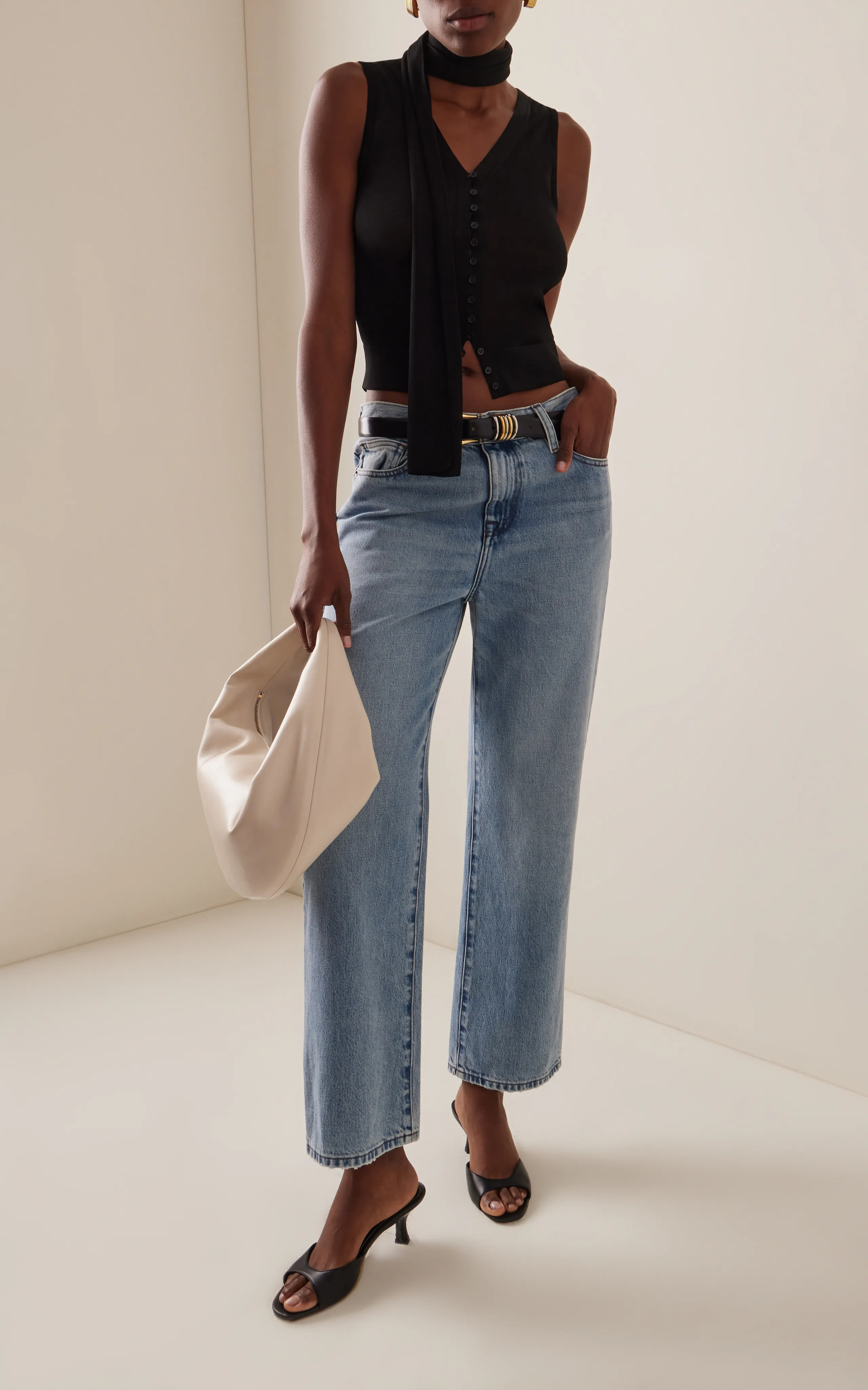 FRAME Le Jane Rigid High-Rise Cropped Straight-Leg Jeans