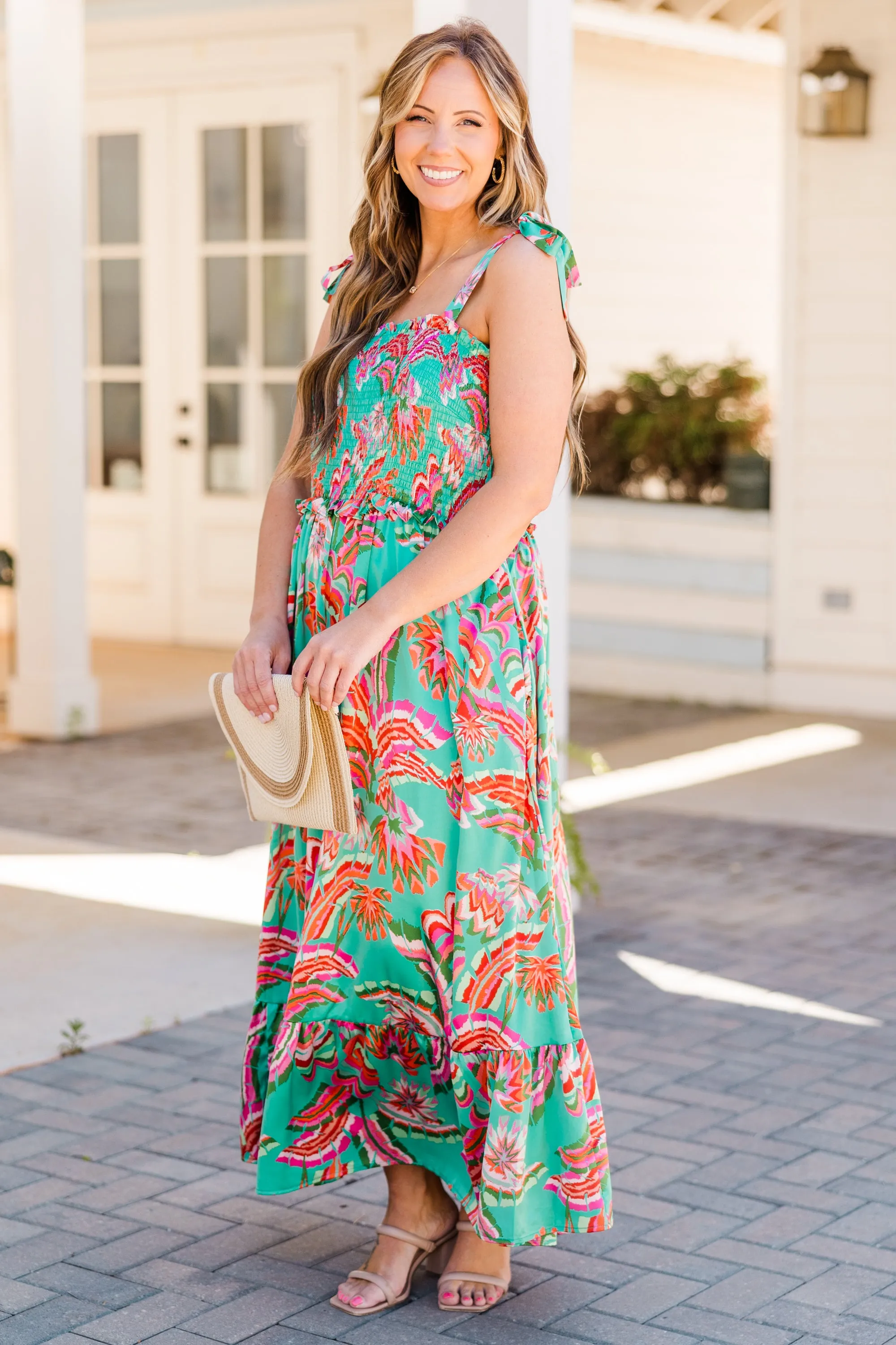 Good To Be Back Dress, Turquoise