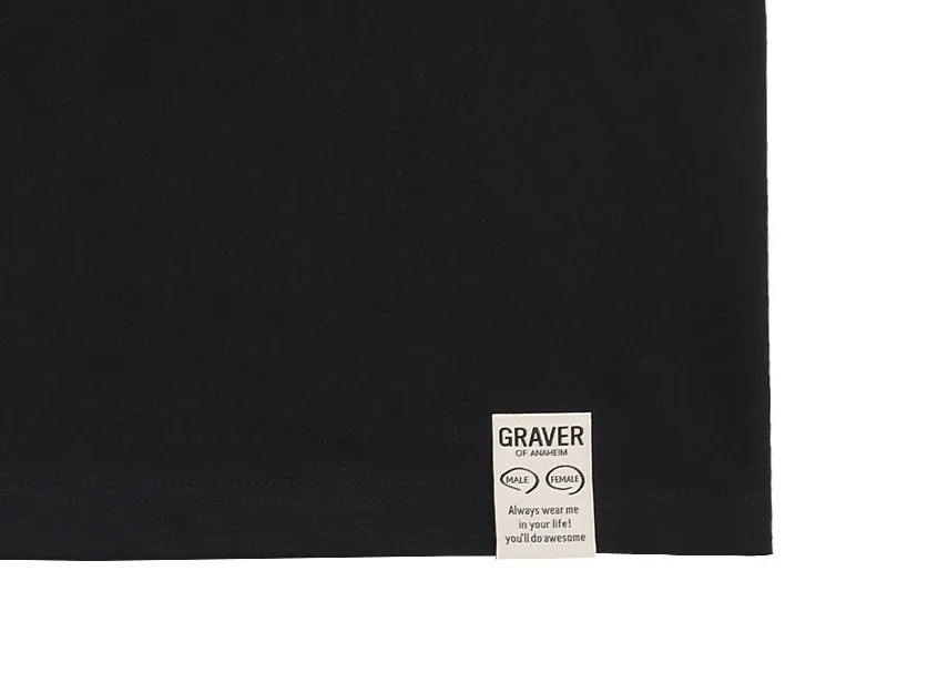 GRAVER  |[GRAVER]BIG SPRAY FLOWER SMILE DRAWING LOGO SHORT SLEEVE TEE