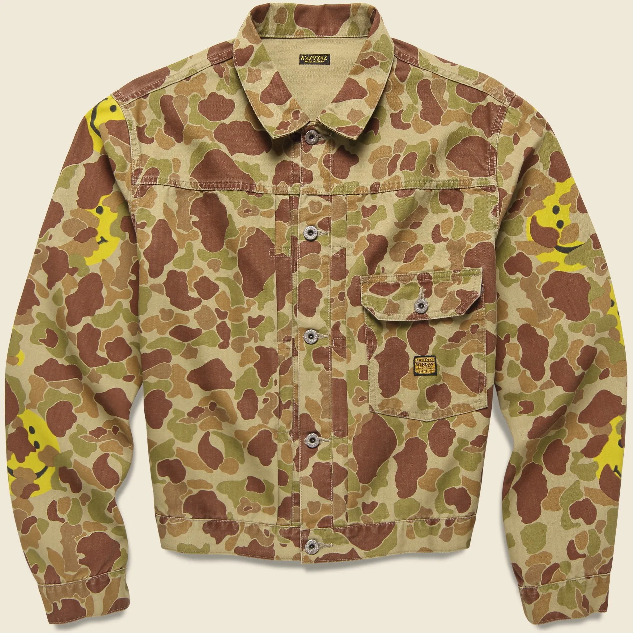 Happy Peek-A-Boo Camo Jacket - Beige Khaki