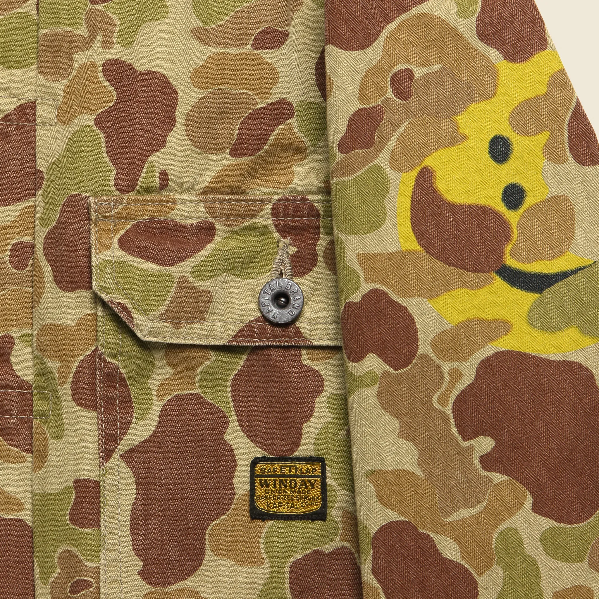 Happy Peek-A-Boo Camo Jacket - Beige Khaki