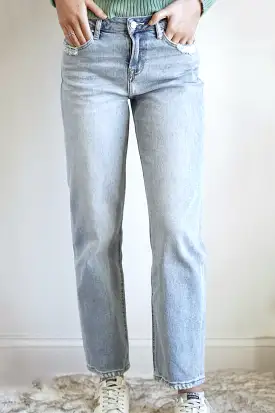 Harper High Rise Straight Leg Jeans