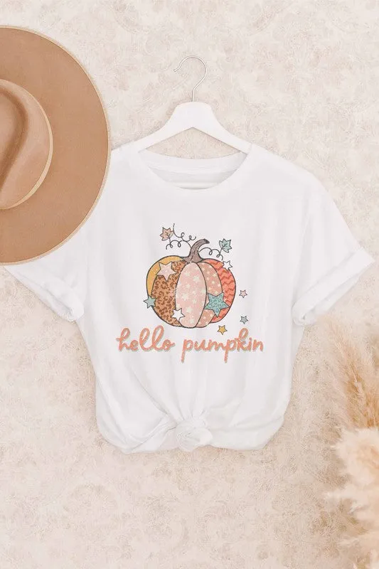 HELLO PUMPKIN GRAPHIC TEE PLUS SIZE