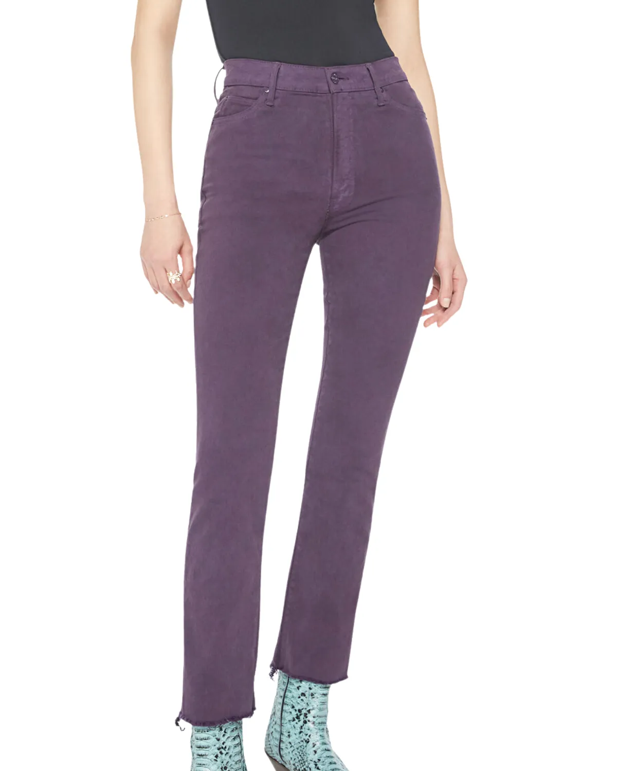 High Waisted Rascal Ankle Fray (Blackberry Cordial)