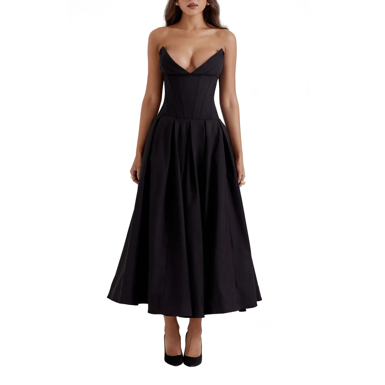 HOUSE OF CB Lady Strapless Dress - Black