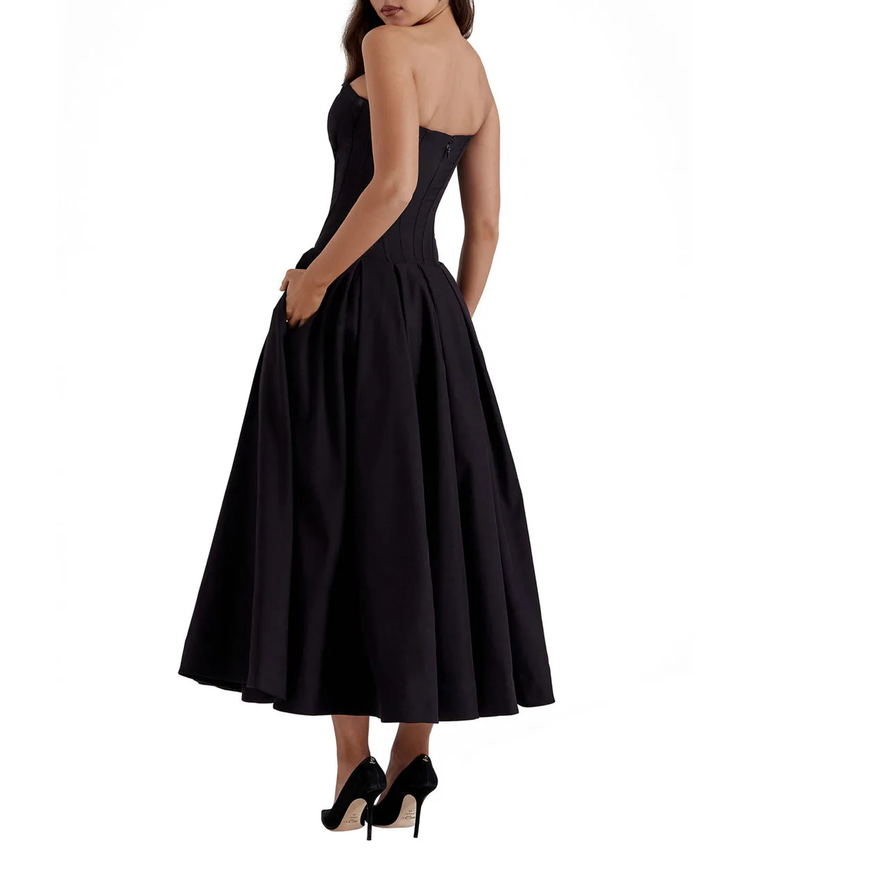 HOUSE OF CB Lady Strapless Dress - Black