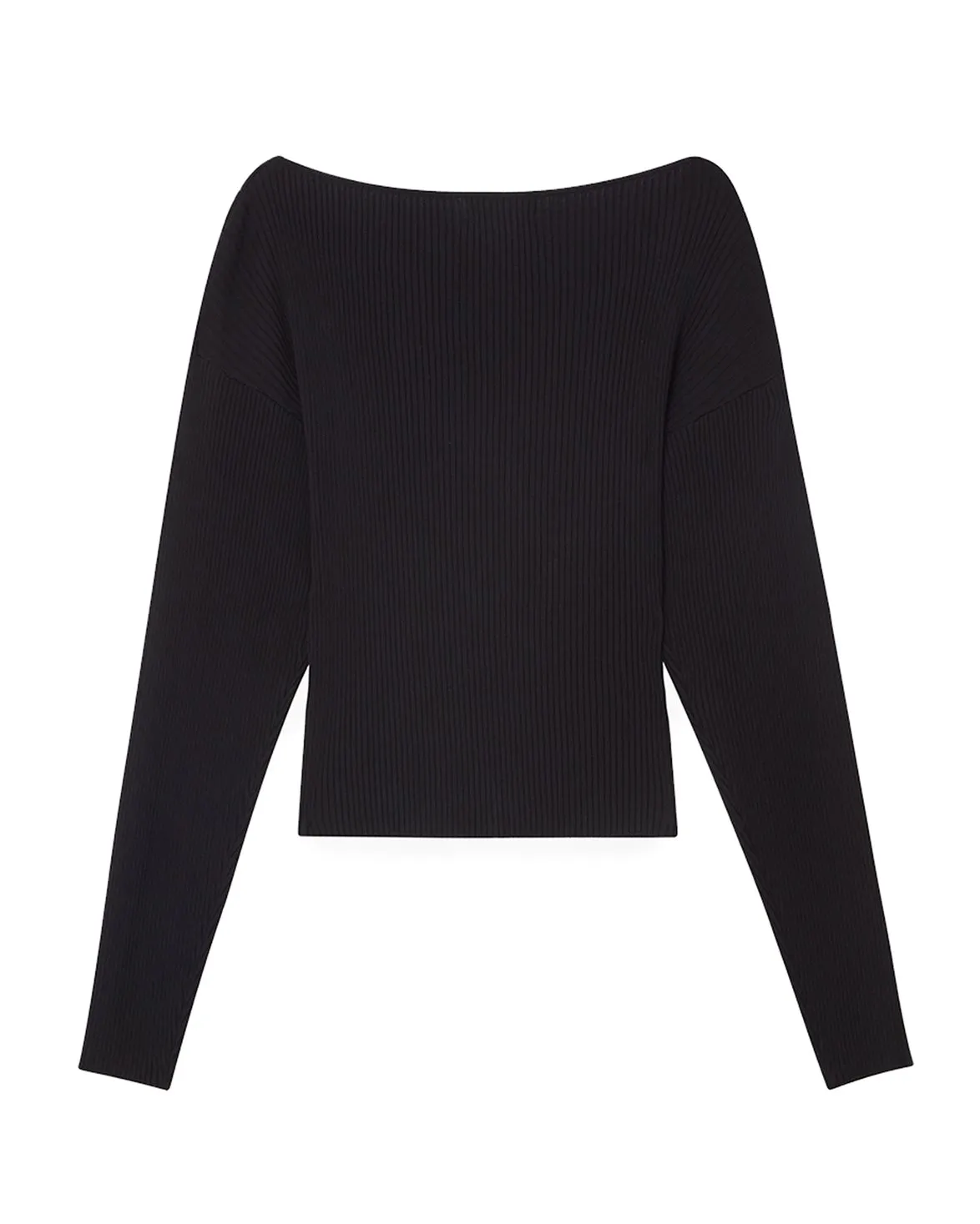 House of Dagmar Pearl Button Top Black